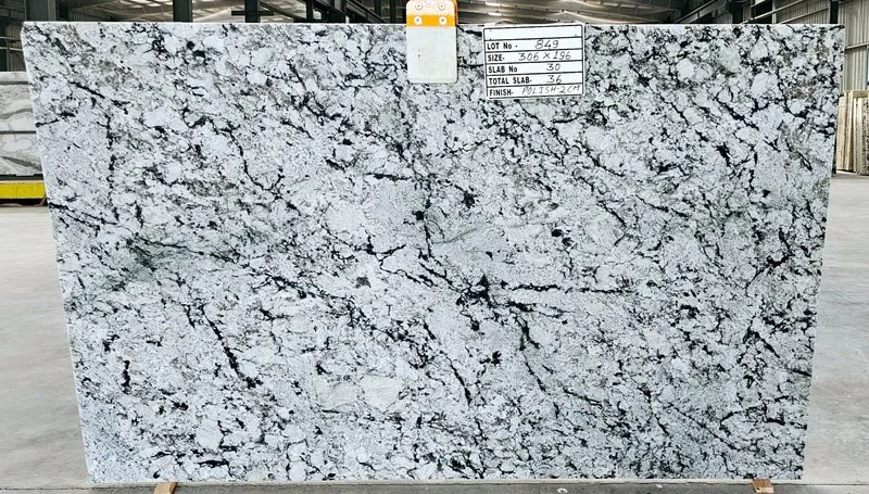 artic white granite slab